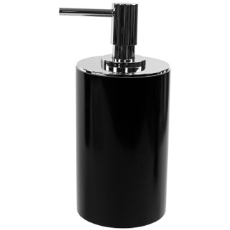 Soap Dispenser Black Round Free Standing Soap Dispenser in Resin Gedy YU80-14